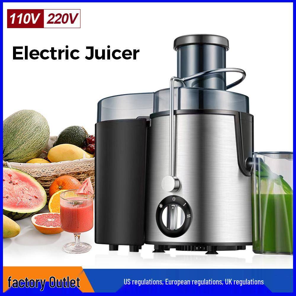 110V Multifunktionell Juicer i Rostfritt Stål med Motor med Stor Kapacitet - US/EU Standard