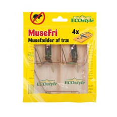 ECOstyle Musefri Musefælde Træ - 4pk