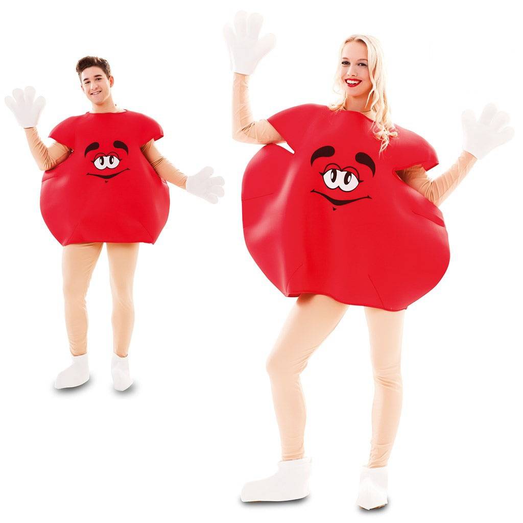 MM rød chokolade kostume