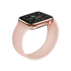 Apple Watch 5 40 mm Silikone Rem Pink i Solo Loop Design Str. L