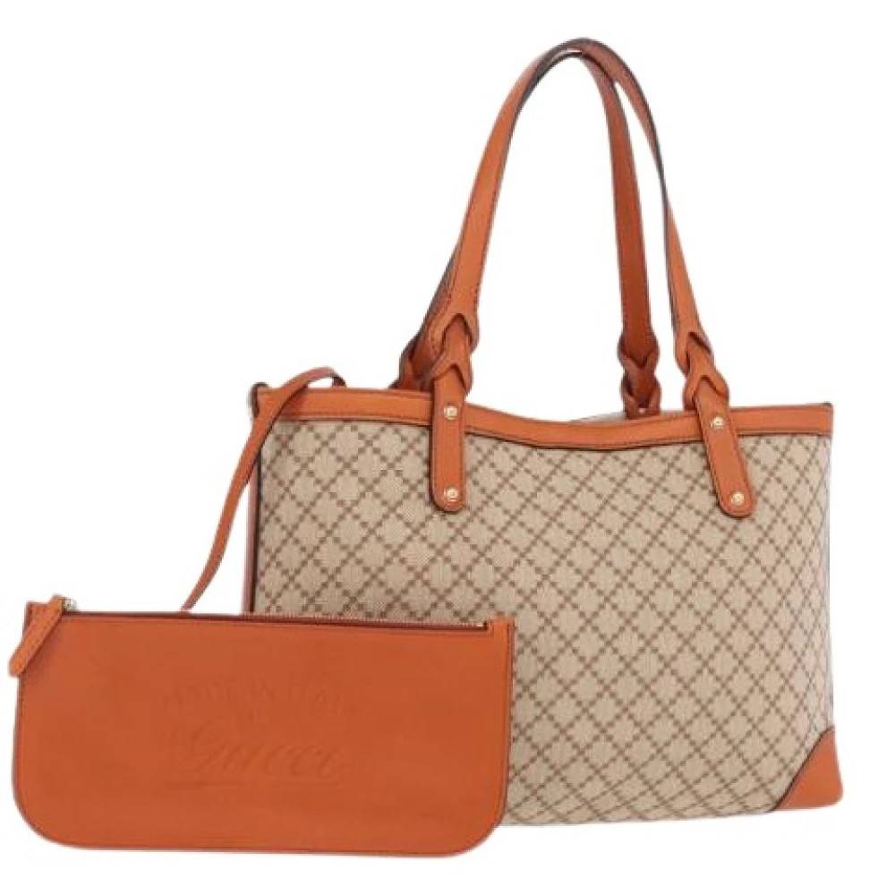 Gucci Vintage Pre-owned Vintage GG Canvas Tote - Vintage - Dame - Beige - ONE SIZE - Uld