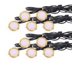 Infälld spotlight Cosmos mässing 10-pack