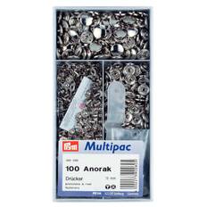 PRYM - Tryckknappar Anorak Silver 15mm 100 st