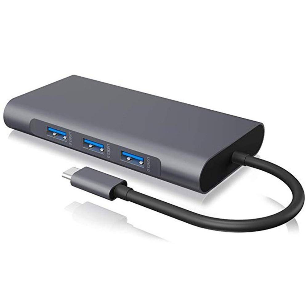 10 in 1 typ c hub splitter usb c to 4k hdmi vga rj45 gigabit ethernet dockningsstation 3.5mm sd tf kortläsare för macbook pro