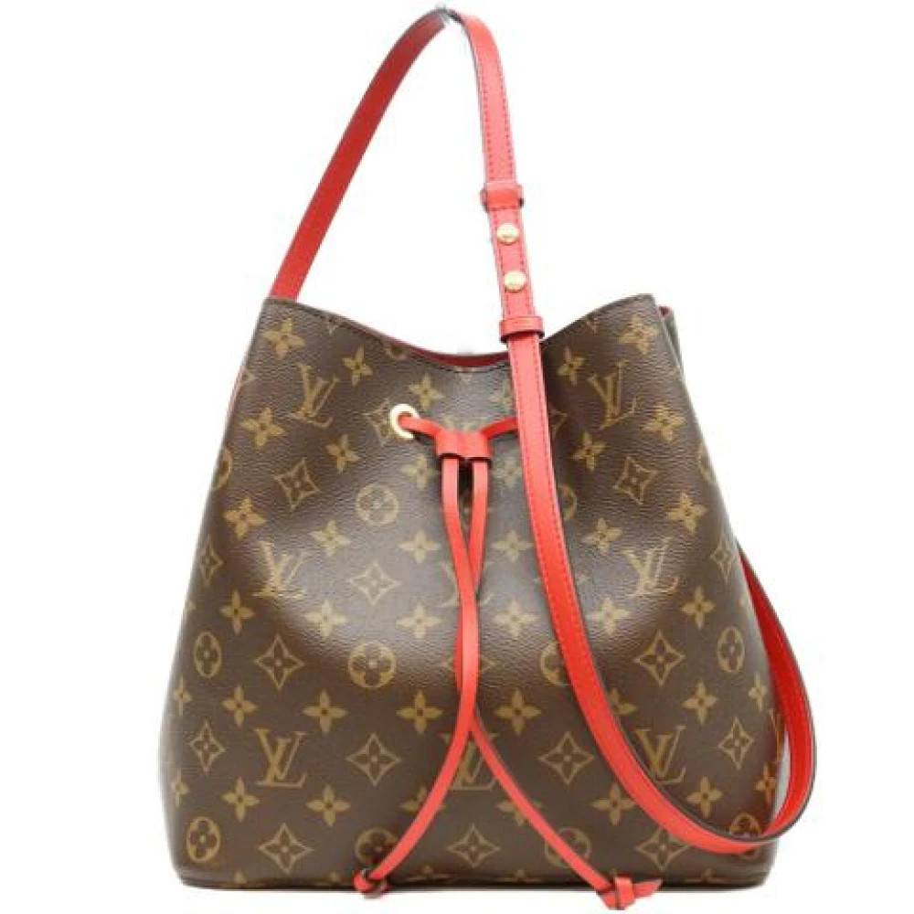 Louis Vuitton Vintage Pre-owned Bucket Bag - Vintage - Dame - Rød - ONE SIZE - Uld