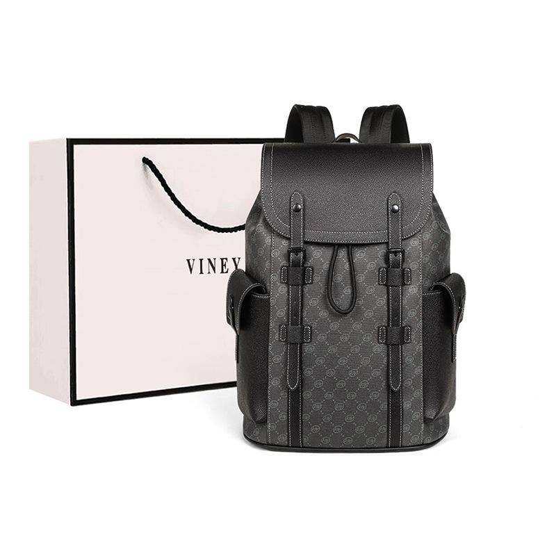Business Backpack for Men 2025 New Travel Backpack Laptop Bag Trendy Ins Niche Business Trip School Bag Luggage svart
