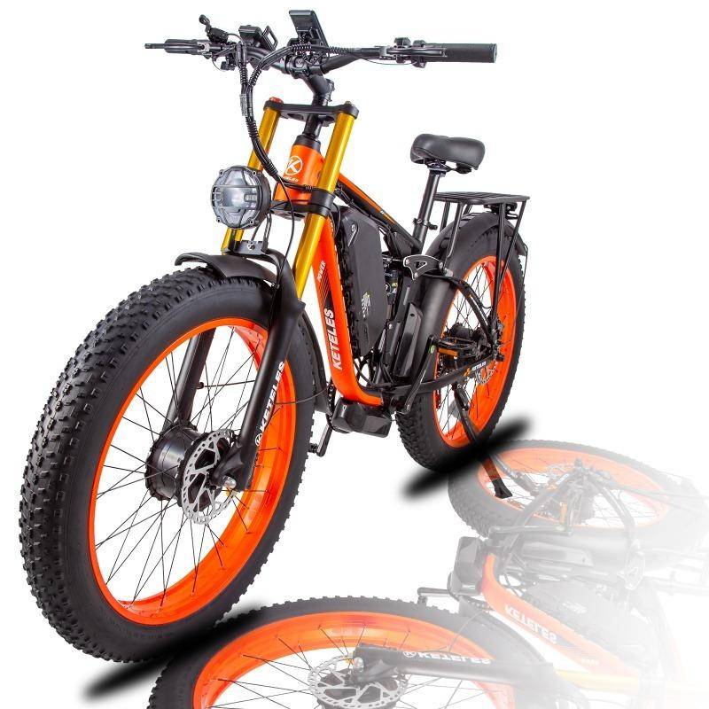 KETELES K800Pro Dubbel 1000W 2000W Terräng 26x4.0 Fatbike Hydraulisk Skivbroms Elcykel