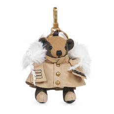 Burberry, Accessoarer, Dam, ONE Size, Kashmir, Teddybjörn Nyckelring med Cape - beige (ONE SIZE)