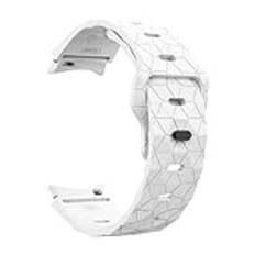 AQXYWQOL Silikonrem kompatibel med Galaxy Watch 6 4 Classic 47mm 43mm fotbollsmönster Sportarmband for Watch 5Pro 45mm 6 5 4 40 44mm(White,Watch 6 Classic)