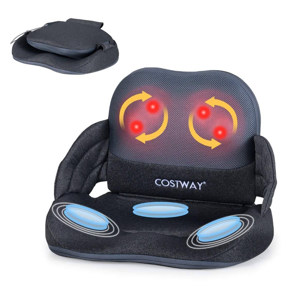 Shiatsu-ryggmassageapparat med värme – hopfällbar, ergonomisk design