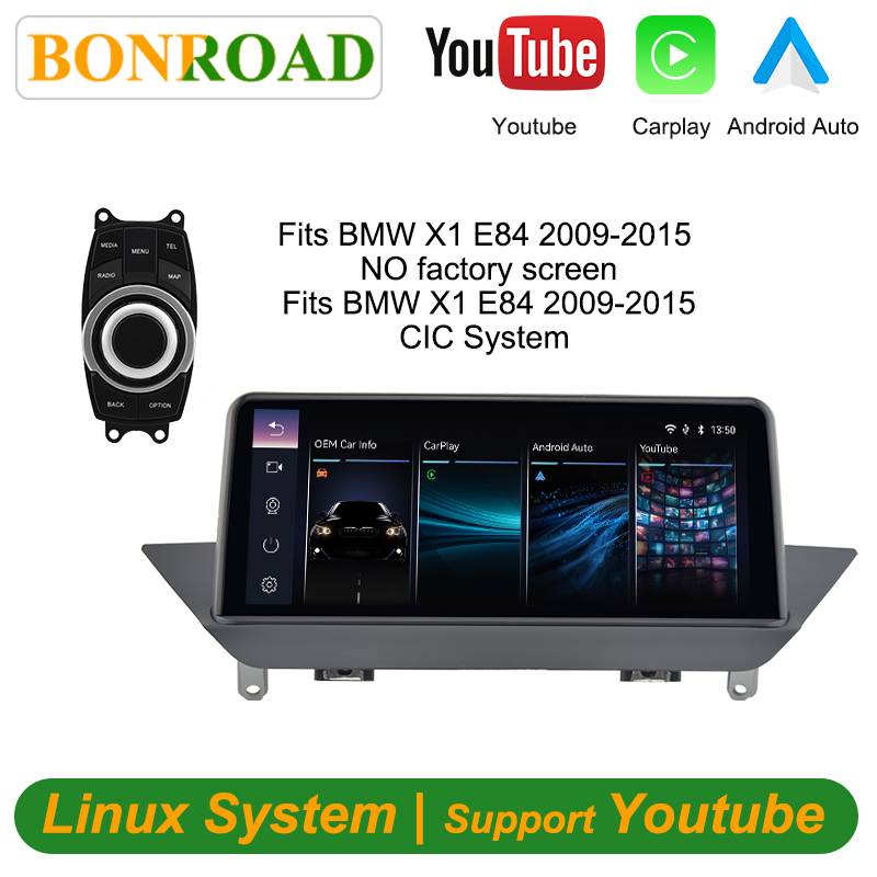 Bonroad 10.25 Inch Wireless CarPlay Android Car Touch Screen For BMW X1 E84 2009-2015 Car Multimedia Player Linux Airplay Mirroring