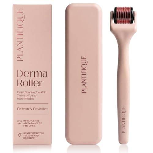 PLANTIFIQUE Derma Roller för ansikte och hårbotten, rosa