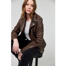Skinnjacka JOFAMA Kaley Biker Brun