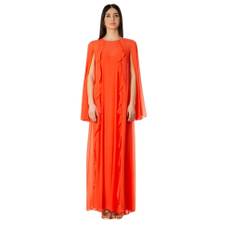 Max Mara Studio, Klänning, Dam, L, Elegant Georgette Sidensklänning - Korall - orange (L)