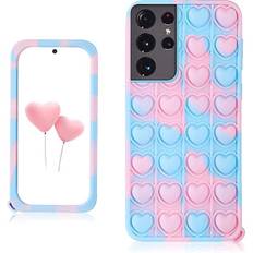 Trendy Fun til Samsung Galaxy S22 Ultra Case, Silikone Æstetisk tegneserie Sjov Sød Cool Kawaii Designer Fun Fidget Cover Cases til drenge piger kvinder mig