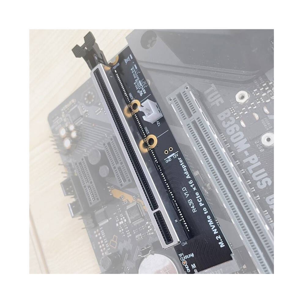 PCIe 4.0 X4 M.2 Key-M to PCI-E X4 X16 Riser Adapter Card PCB Board Power Adapter for NVMe M.2 2260 2280 SSD