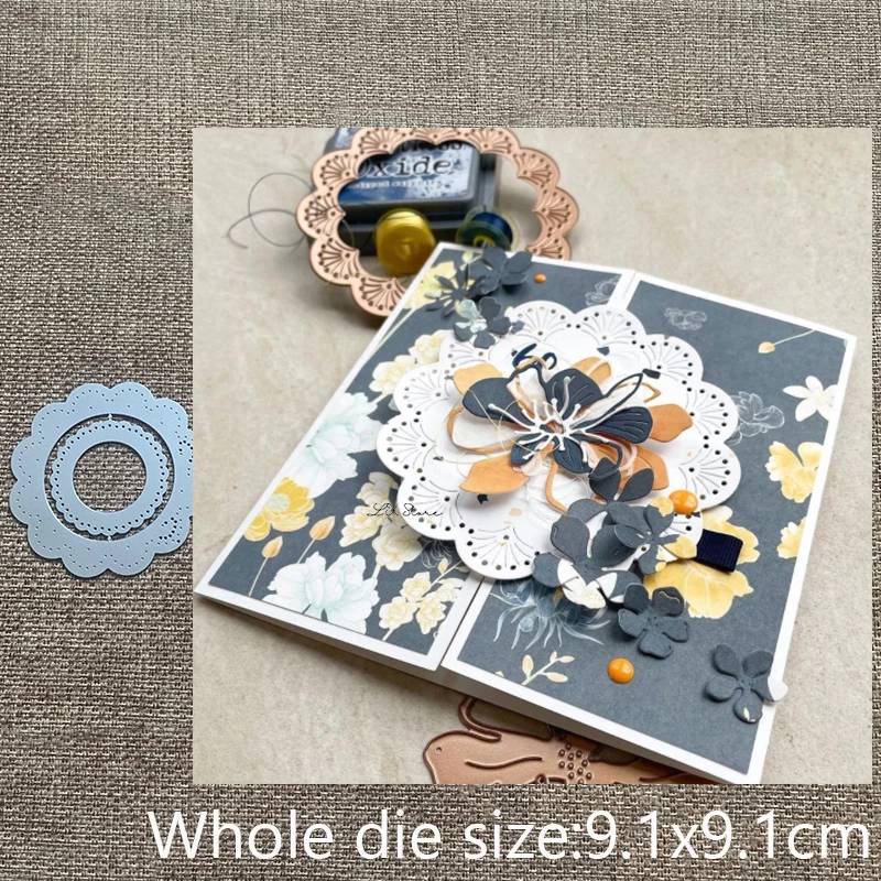 New Design Craft Metal stencil mold Cutting Dies flower wreath decoration scrapbook die cuts Album Paper Card Craft Embossing