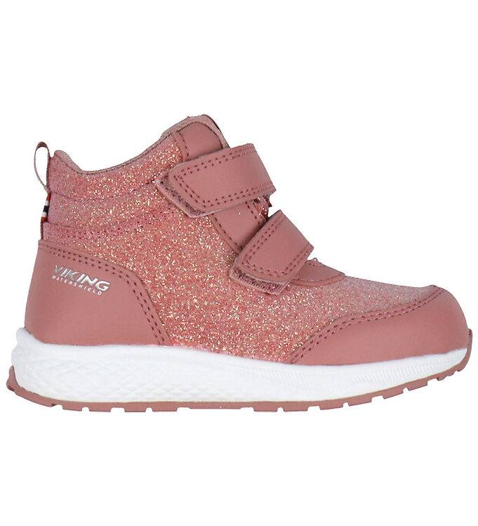 Viking Kängor - Studsande Glitter Mid WP 2V - Rosa - Viking - 24 - Kängor