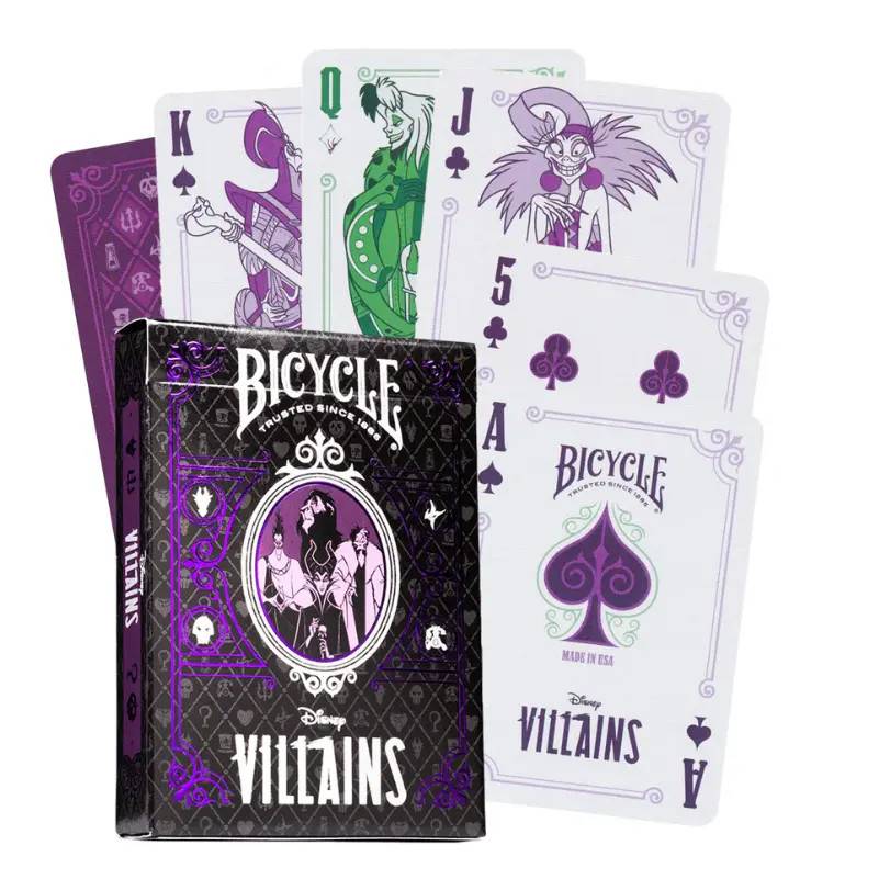 Bicycle Disney Villains Purple playing cards