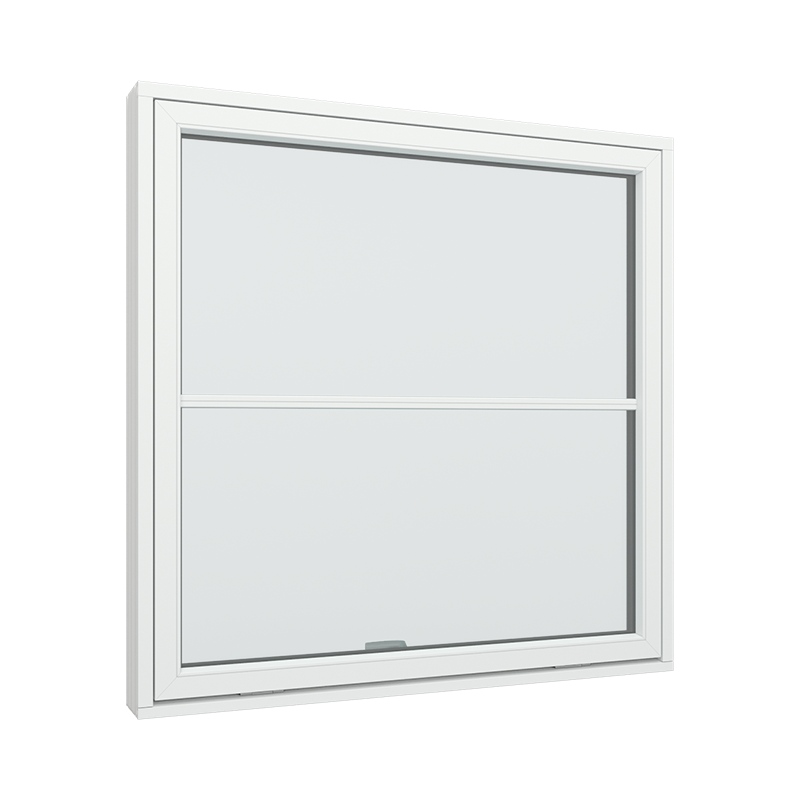Topstyret vindue 1 fags med 1x2 glasfelter.