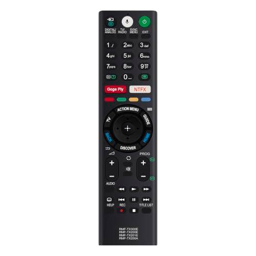 ALLIMITY RMF-TX300E sub RMF-TX200E Ersätt Fjärrkontroll som passar för Sony Bravia TV KD-43XE8005 KD-55XE8505KD-55XD8505 KD-55XD8577 KD-55XD8599KD-55XE9005 KD-75XE9405 KD-55XD8005 KD-55XD8005