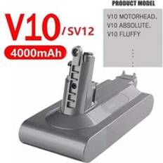 För dyson dammsugare v10 sv12/ djur/fluffigt batteri kompatibelt med motorhuvud/absolut serie uppladdningsbart litiumbatteri - 4000 mah