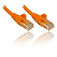 PremiumCord nätverkskabel, Ethernet, LAN & Patch-kabel CAT5e, UTP, snabb flexibel och robust RJ45-kabel 1 Gbit/S, AWG 26/7, kopparkabel 100% Cu, orange, 1 m