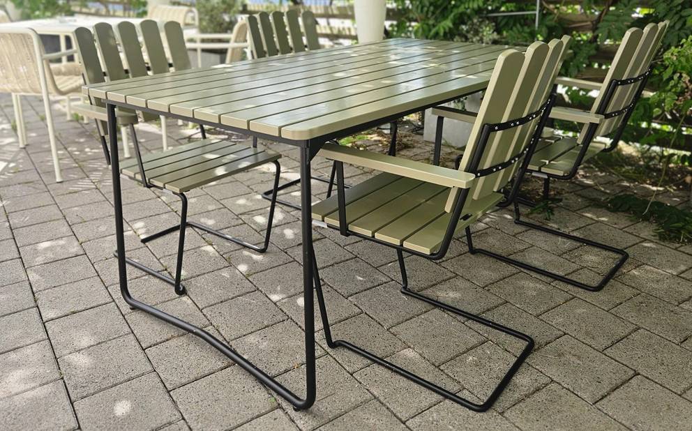 Utemöbler Matgrupp B31+ 4xA2 Ljusgrön Grythyttan