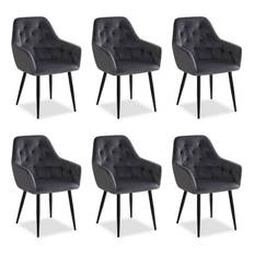 Chaise de salle à manger lot 6 chaises gris
