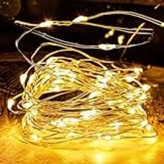 FREMON Ljusslinga, 8 belysningslägen, LED-ljusslinga, vattentäta LED-sovrumslampor för utomhus- och inomhusbruk, lampor för jul, dekoration, sovrum, bröllop, träd, fest, trädgård (1st 5M)