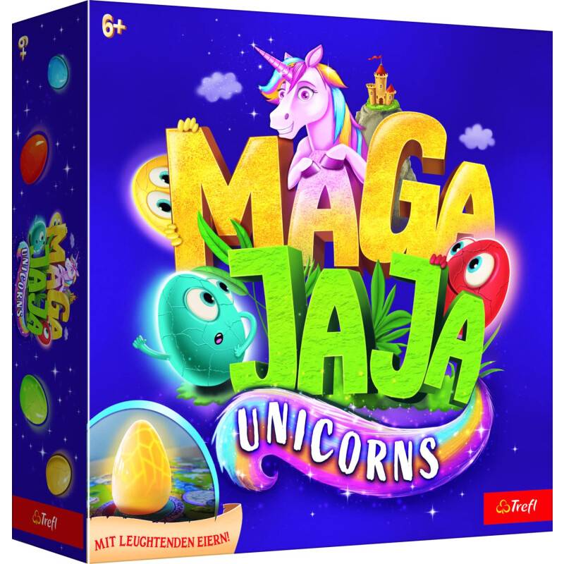 Trefl - Magajaja Unicorns - Familien-Brettspiel, leuchtende...