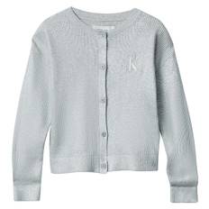 Calvin Klein Cardigan - Stickad - Coated - Silver - Calvin Klein - 16 år (176) - Cardigan