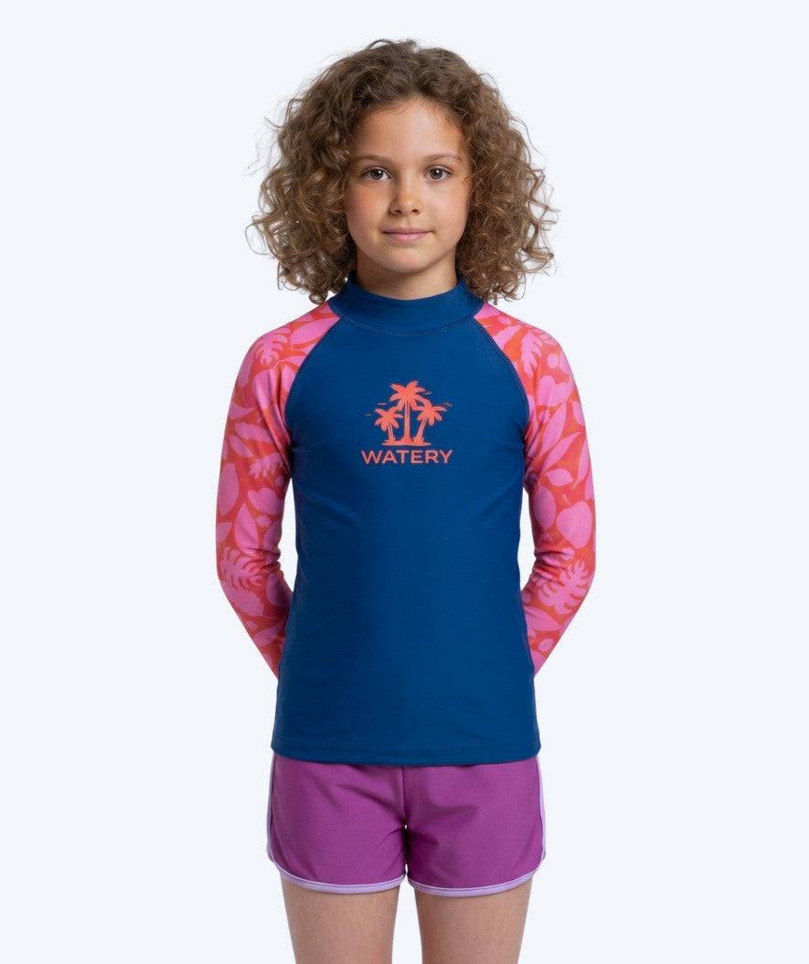 Watery UV-trøje til børn - Osiris Langærmet Rashguard - Pink/mørkeblå - UV badetøj