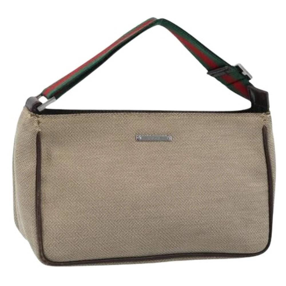 Gucci Vintage Pre-owned Vintage Canvas Shoulder Bag - Vintage - Dame - Beige - ONE SIZE - Uld