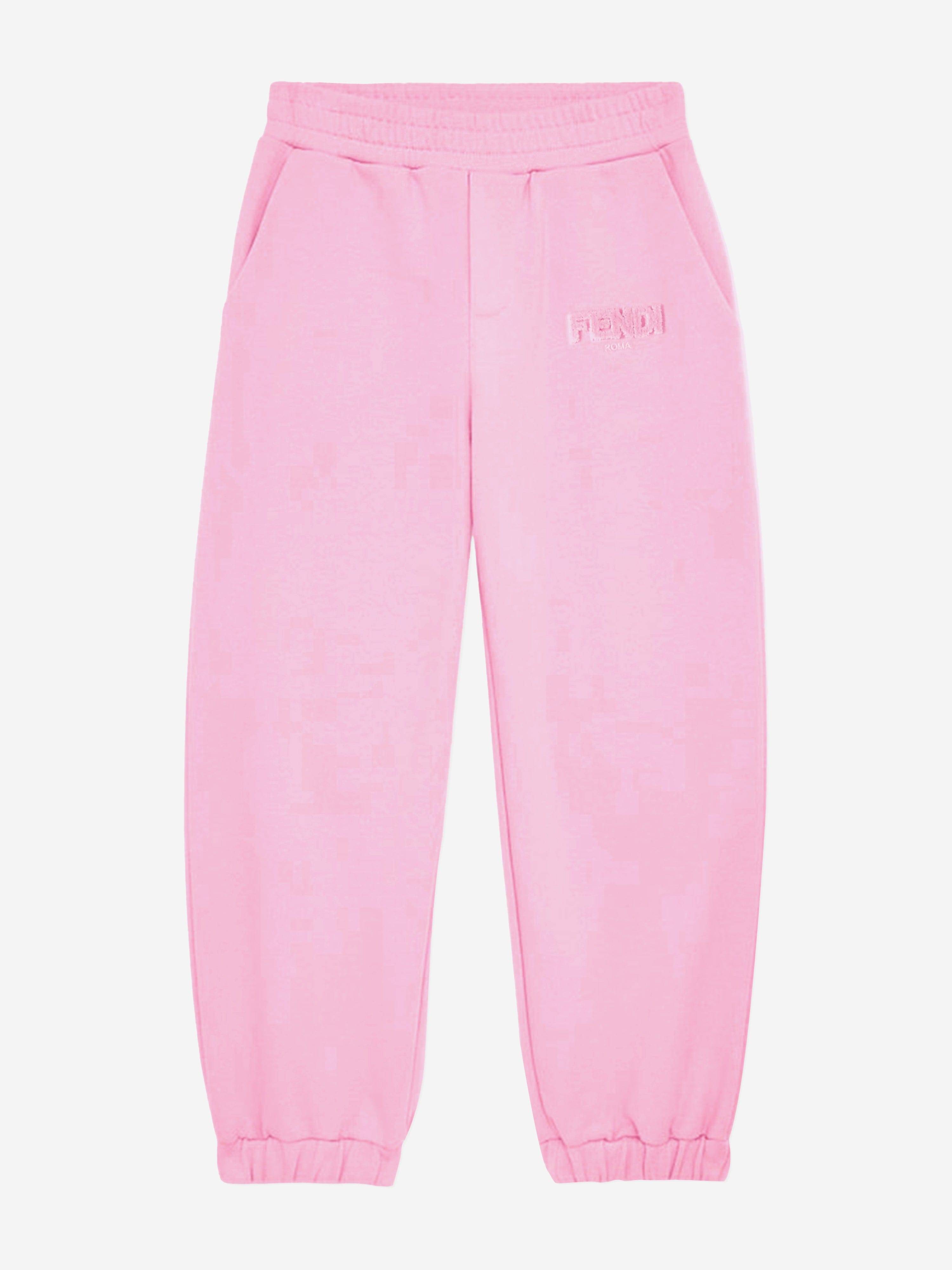 Fendi Girls Logo Joggers in Pink - Pink / 4 Yrs (4 Yrs)