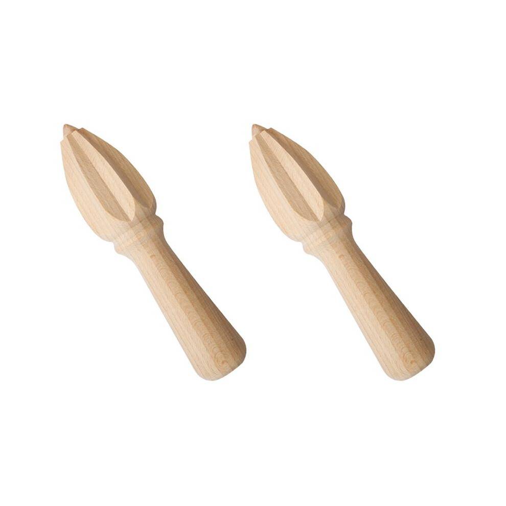 2X Bök Citron Juicer Manuell Massivt Trä Citron Cone Juicer Orange Citron Press Citron Juice Pressverktyg