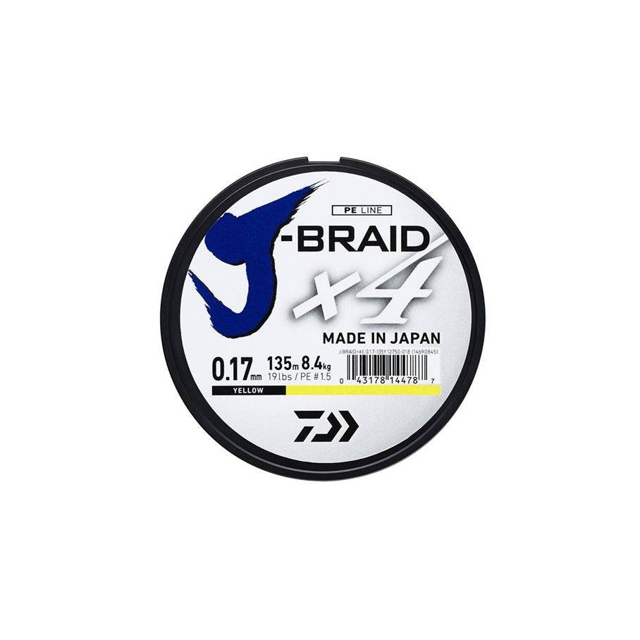Daiwa J-Braid X4 135 m Yellow
