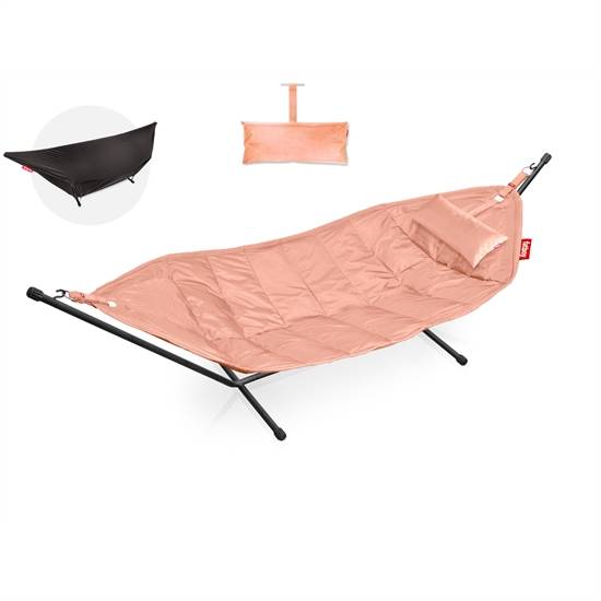Fatboy hængekøje Deluxe - Pink - Sæt med hængekøje, pude og regncover