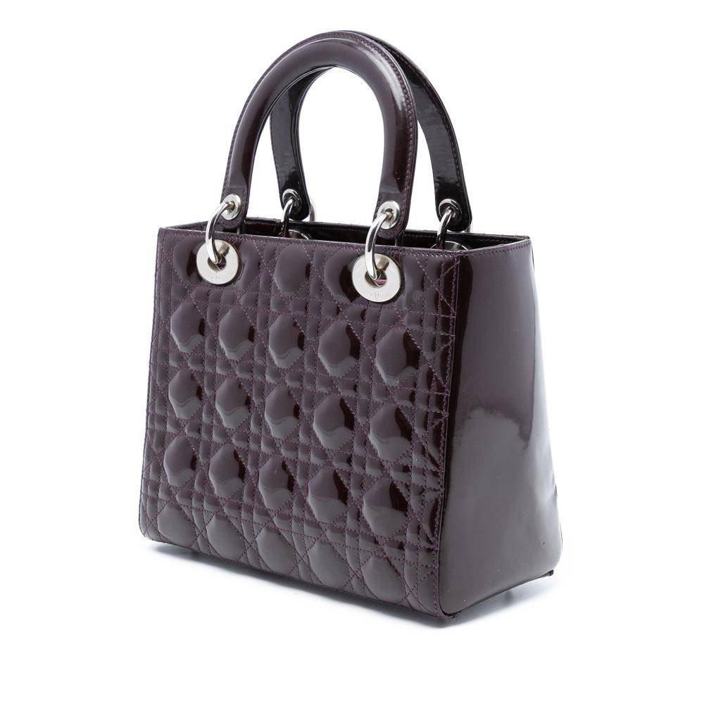 Dior Vintage Lady Stl. - Handväskor Från Magasin - Purple (L 20cm x W 24cm x D 12cm)