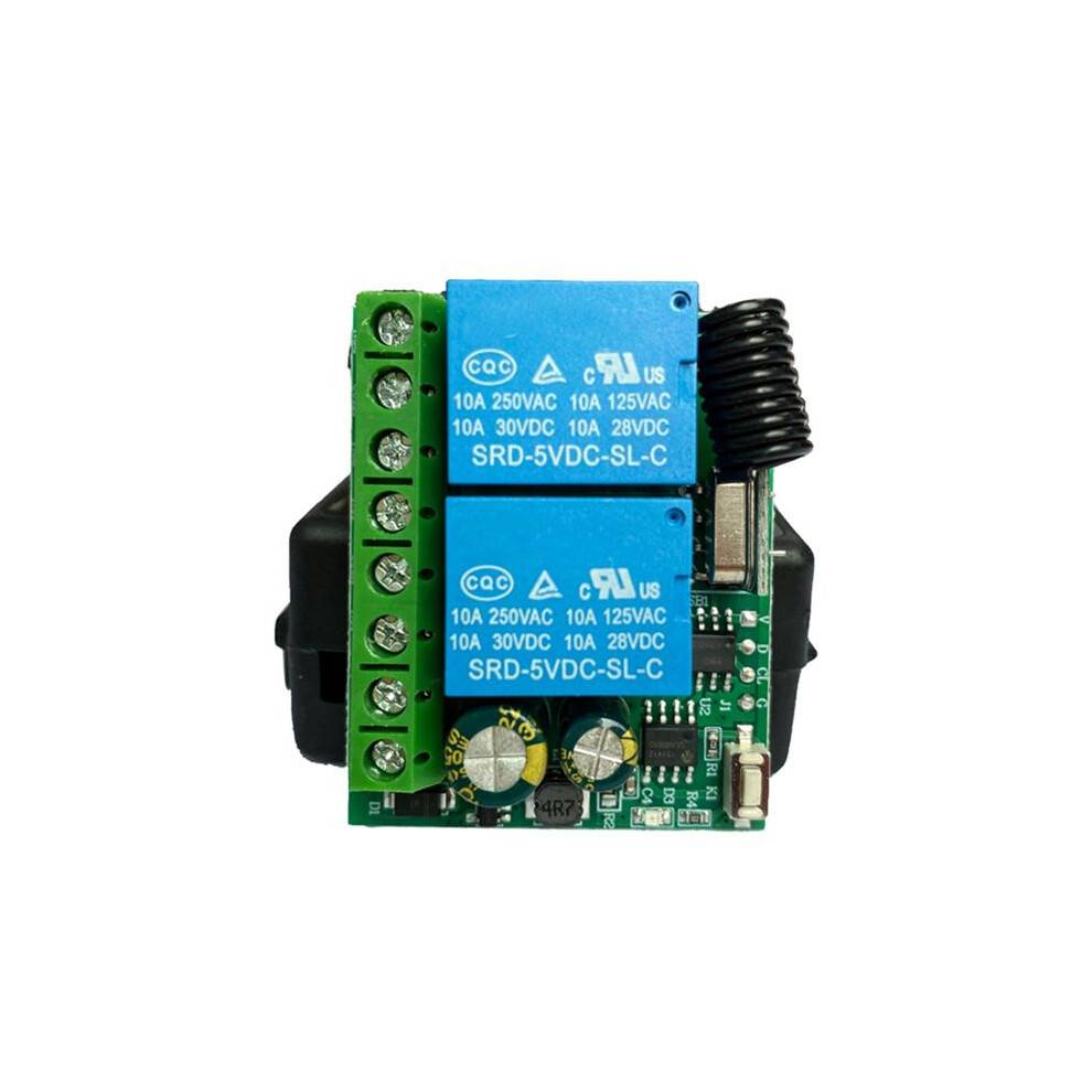 433MHz RF Remote Control DC6V-30V 2CH RF Relay Remote Control for Garage Door Motor Control