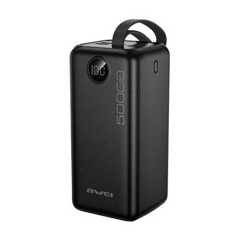 Awei P36K 50000mAh Kraft Bank extern batterikraftförsörjning med 4USB snabbladdning för iPhone 12 13 14 14 Pro 14Pro Max
