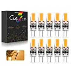 G4 LED-lampor, AC/DC 12-24V 3W Dimbara G4 LED Bulb Varmvit 3000K 270LM, ersättning för 20W 30W halogenlampor, inget flimmer, 10 st