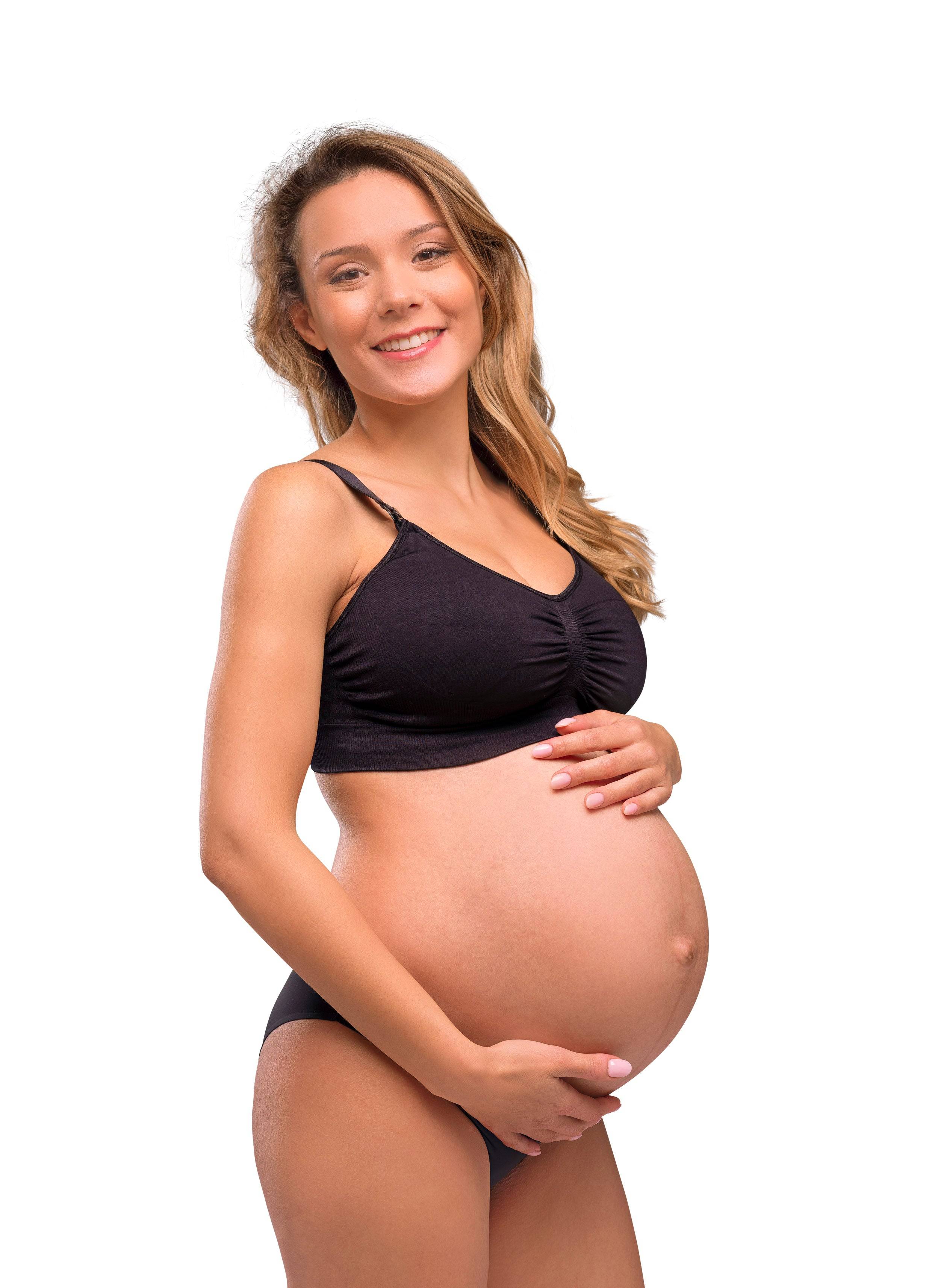 Carriwell Seamless padded Graviditets- & Amme BH - Black - L