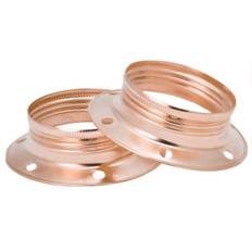 Skärmring E27 metall koppar 2-pack