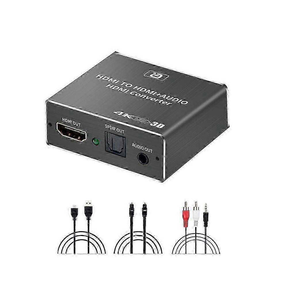 HDMI Audio Extractor HDCP CEC + Optical TOSLINK SPDIF + 3.5mm RCA Audio Converter 4K x 2K 3D HDMI Au