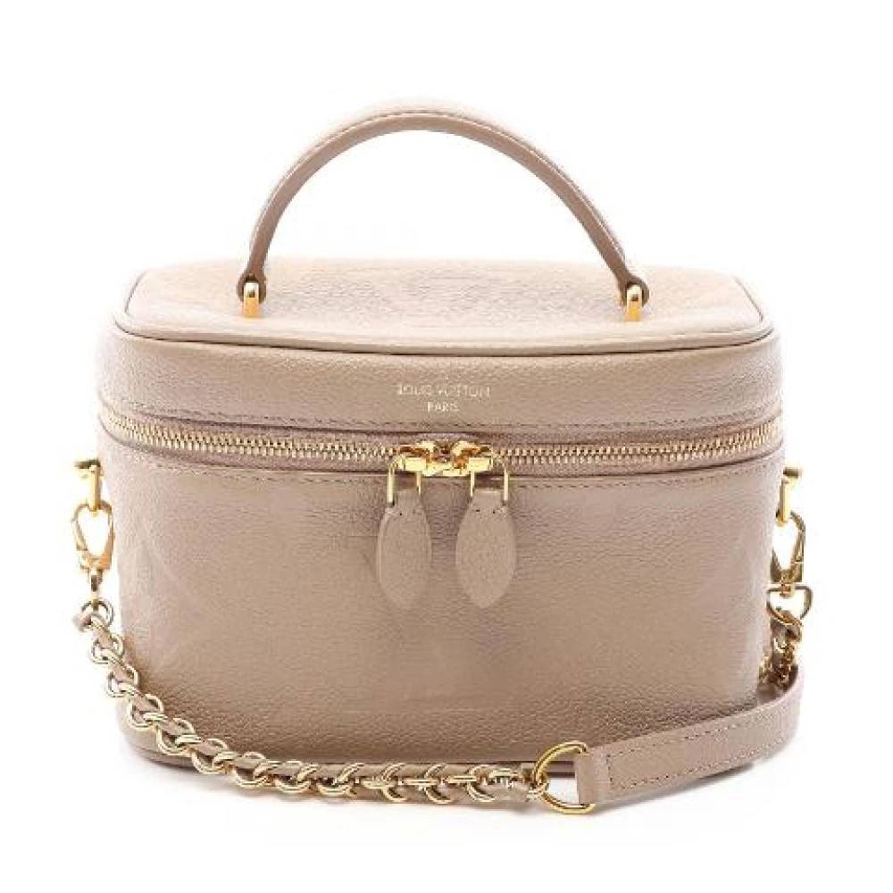 Louis Vuitton Vintage Pre-owned Vanity PM Monogram Empreinte håndtaske - Vintage - Dame - Beige - ONE SIZE - Uld