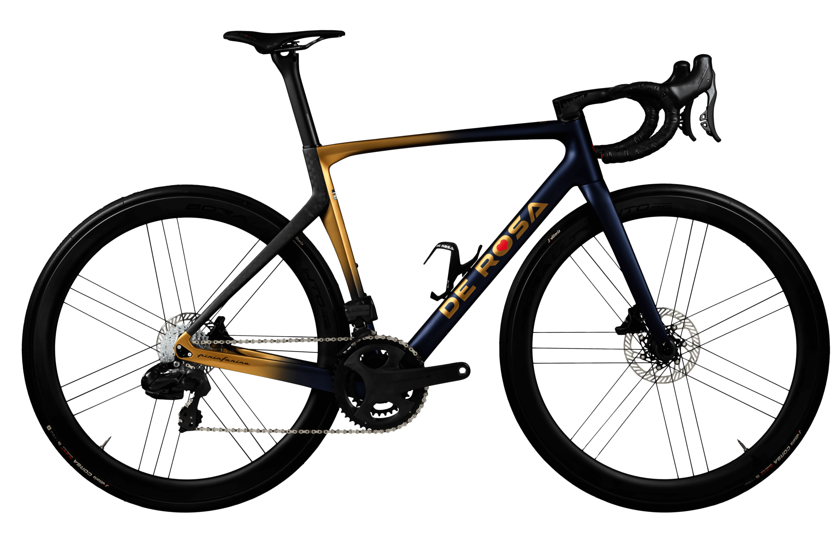 De Rosa Settanta 70 Dura Ace Di2 12s | Fulcrum Speed 42 | Vision Metron 5D - Eclipse Nobile / Size 46.5 / BR 52.9 (168-175 cm)