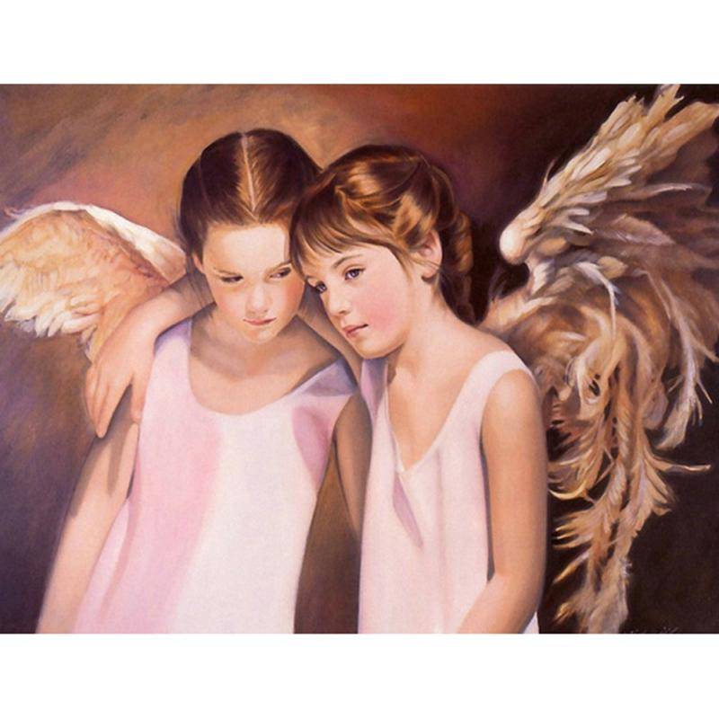 5d Diy Diamond Painting Cross Stitch Religion Diamond Embroidery Angel Girl Picture Diamond Mosaic 20X30CM