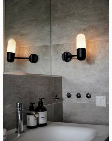Zeta Vägglampa IP44 Mattsvart 23cm