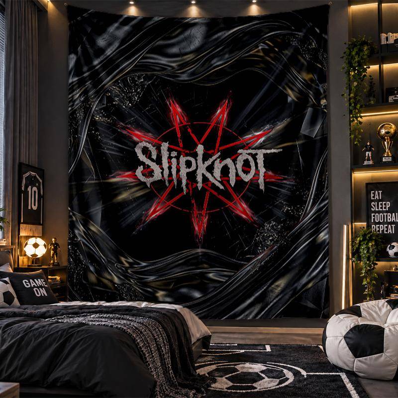 Wall Hanging Tapestry Slipknot Print Cloth for Living Room Bedroom Home Decor